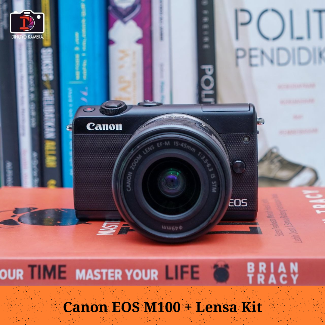 Canon m100 + kit 15 45mm black Kondisi Baik