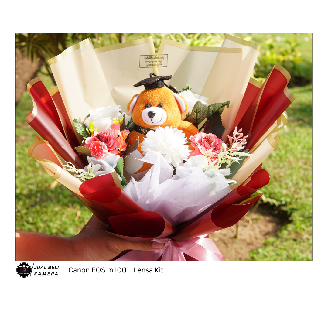 Canon m100 + kit 15 45mm black Kondisi Baik