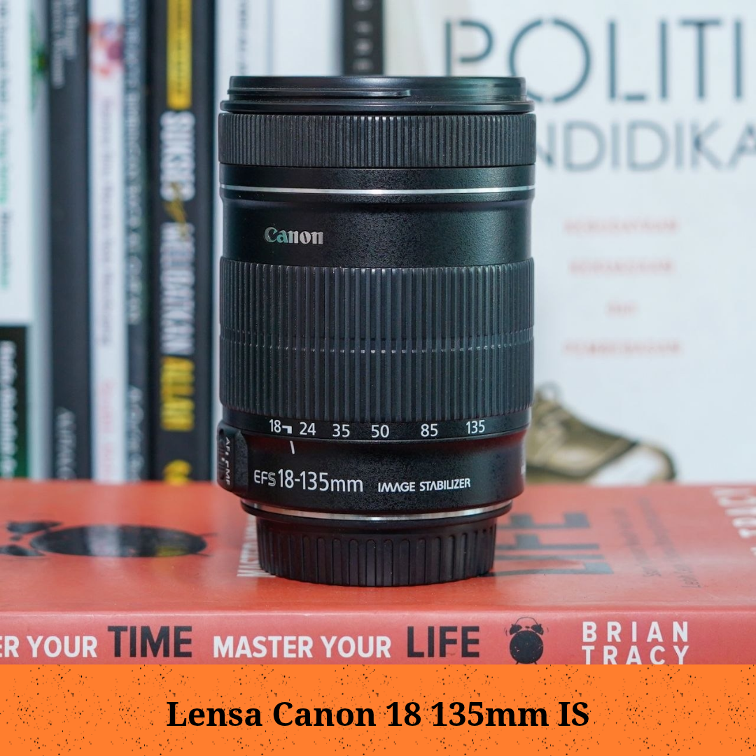 Lensa Canon 18 135mm IS Kondisi Baik