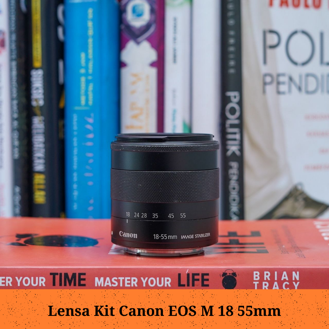 Lensa Kit Canon M 18 55mm (Black) Kondisi Baik