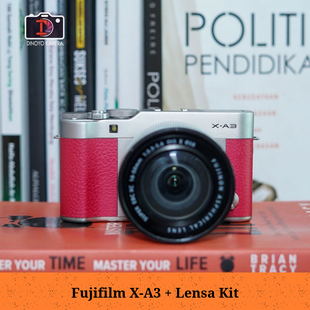 Fujifilm Xa3 / X A3 / XA 3 + kit 16 50mm (Pink Rose) Kondisi Baik