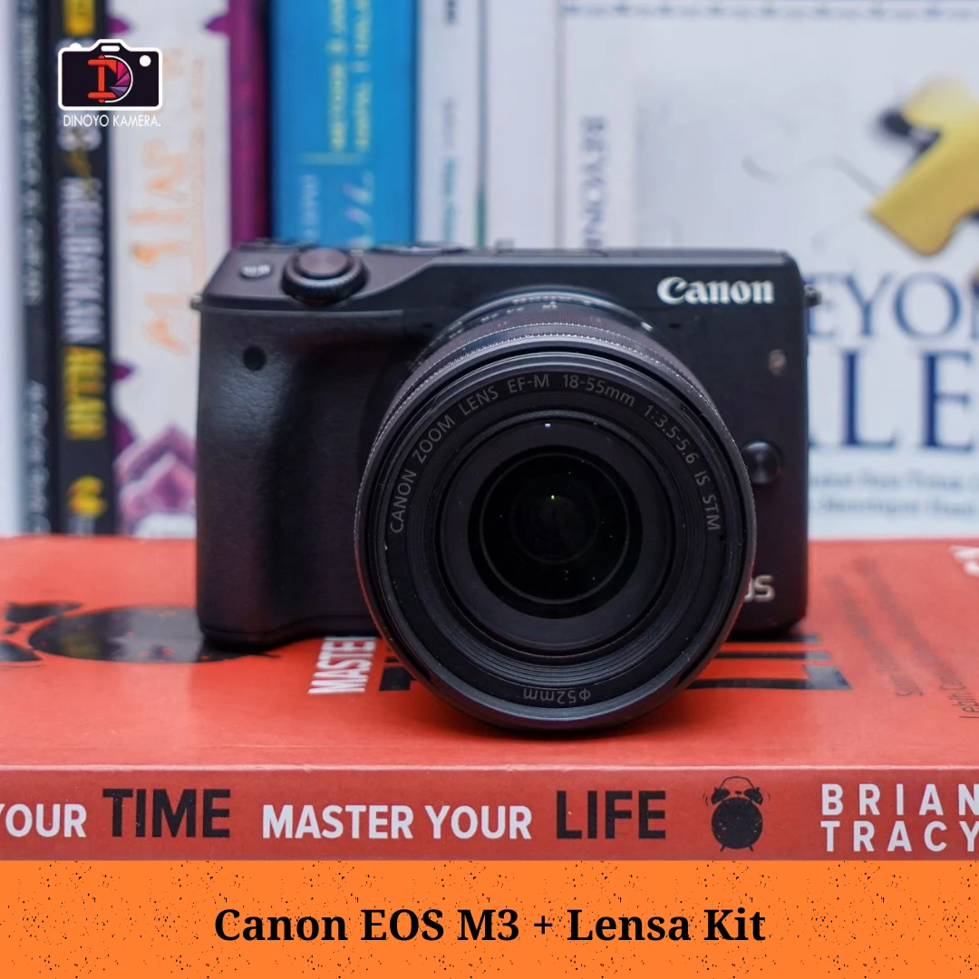 Canon Eos M3 + kit 18 55mm Kondisi fungsional baik