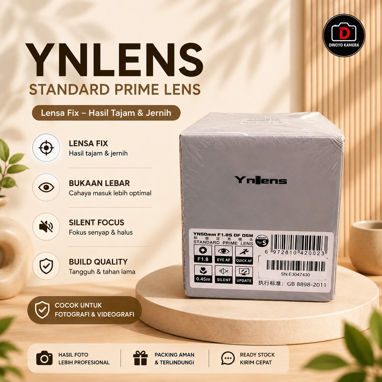 LENSA FIX YN 50MM FOR SONY Kondisi New