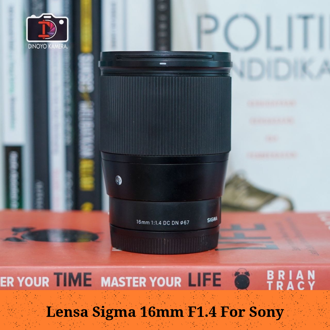 LENSA SIGMA 16MM F1,4 FOR SONY Second Kondisi baik