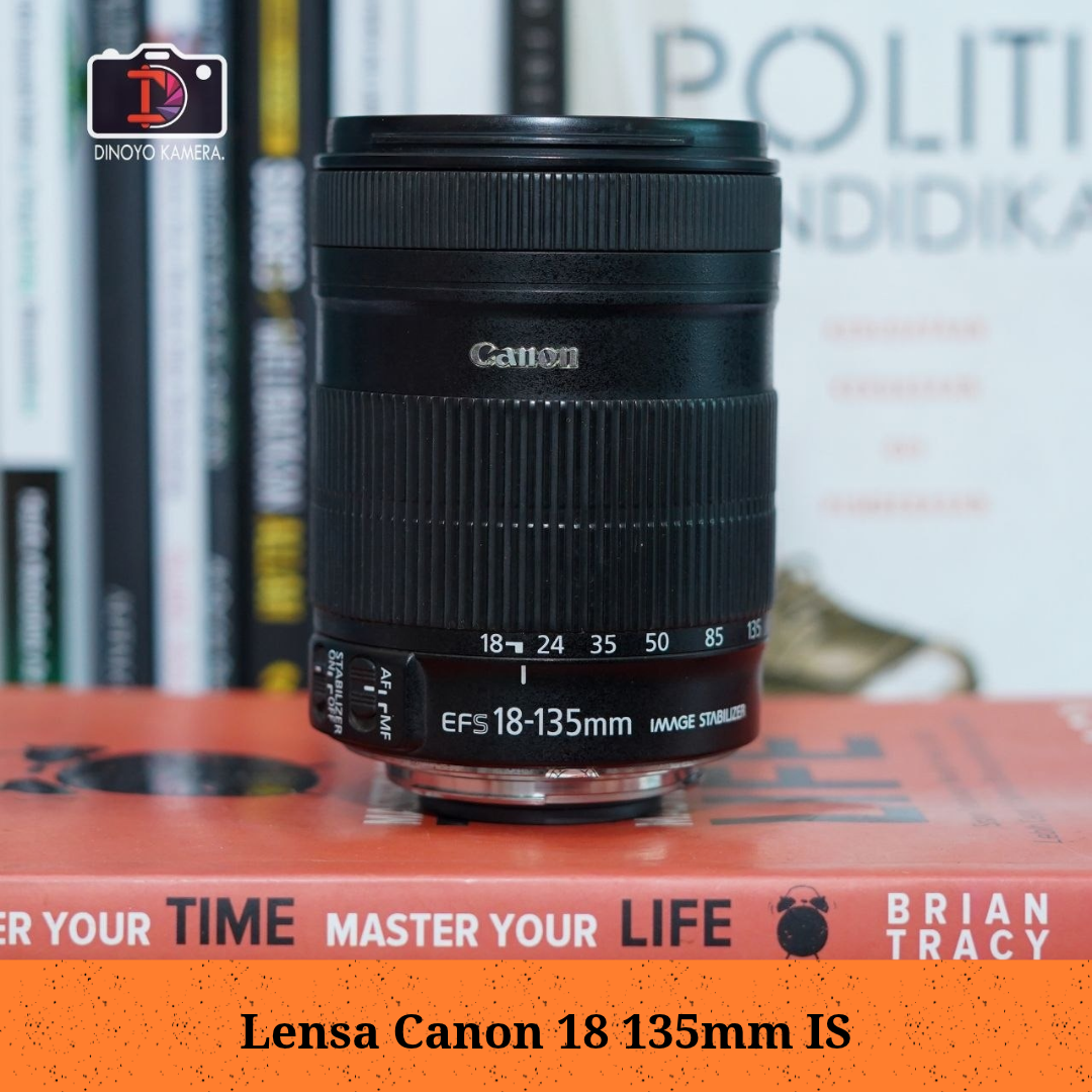 Lensa Canon 18 135mm IS kondisi fungsional baik