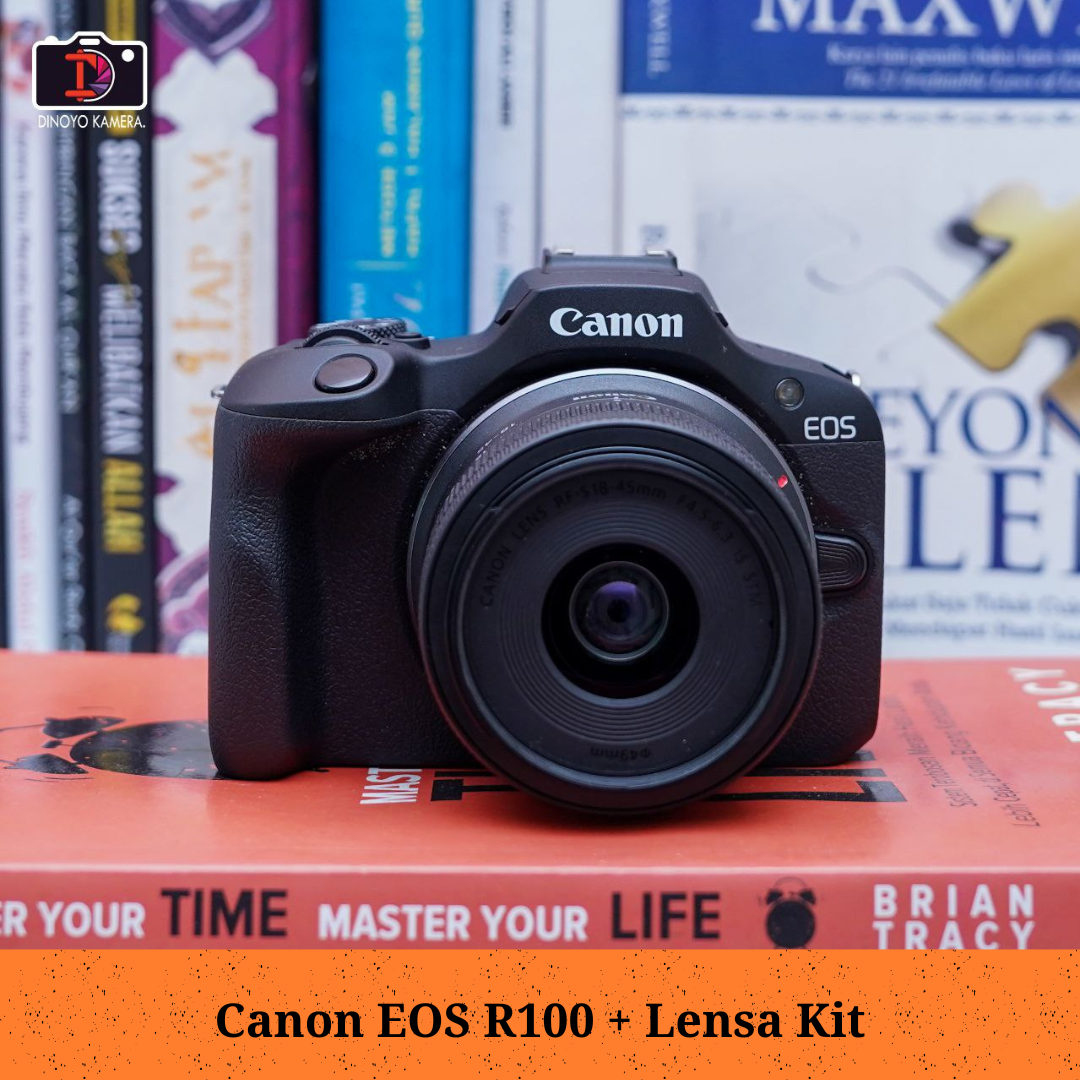 Canon R100 + kit 18 45mm Kondisi Baik
